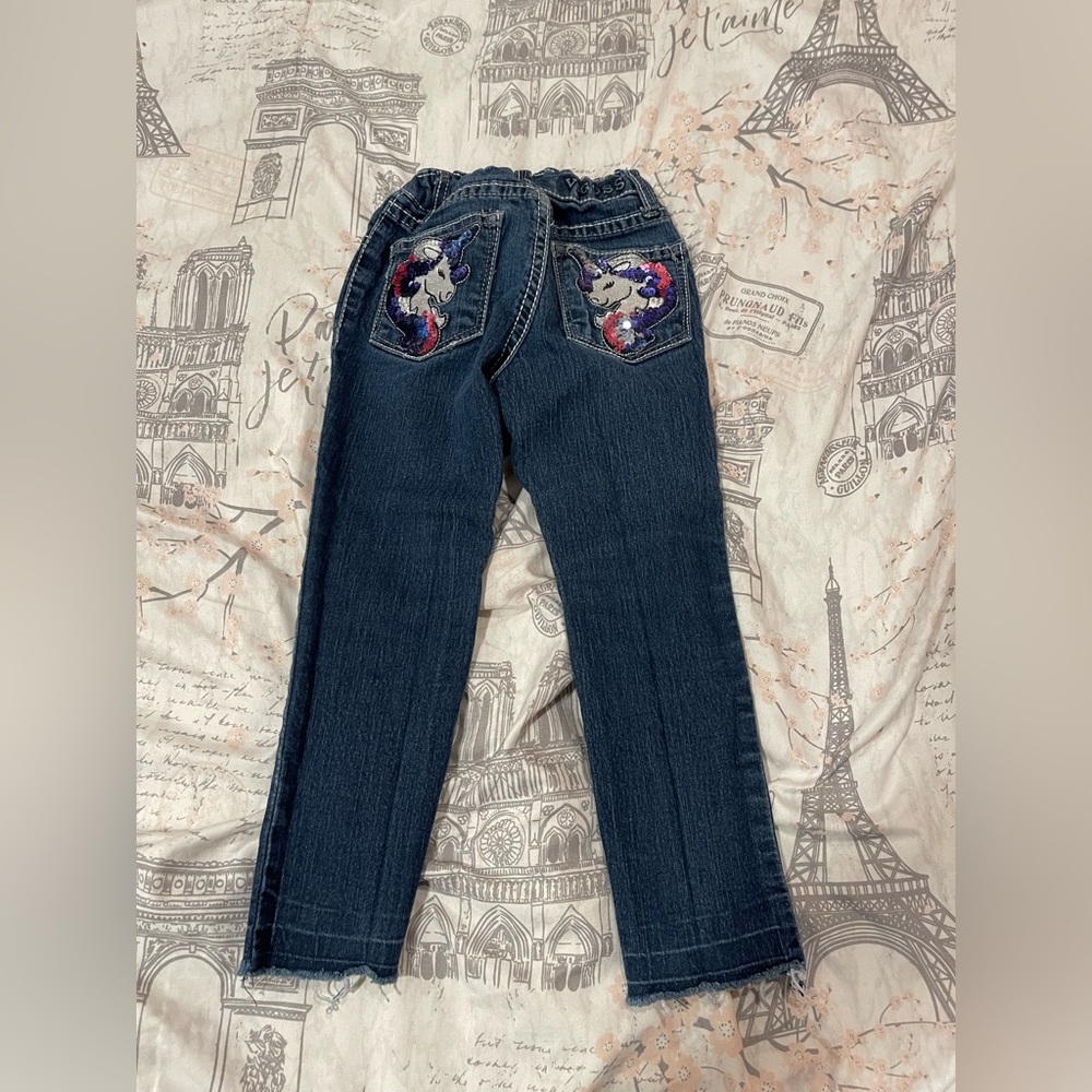 VIGOSS Unicorn Sequined Pocket Jeans size 5